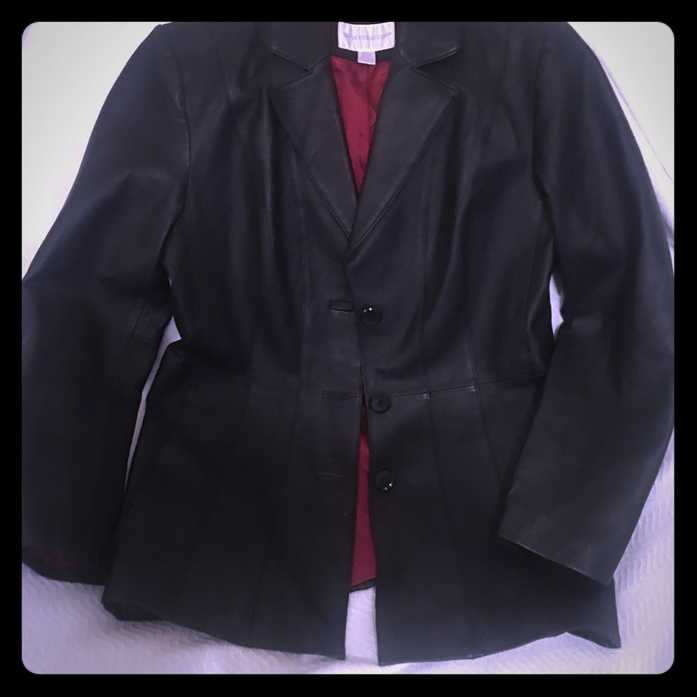 Worthington Classic Leather Jacket Size Medium